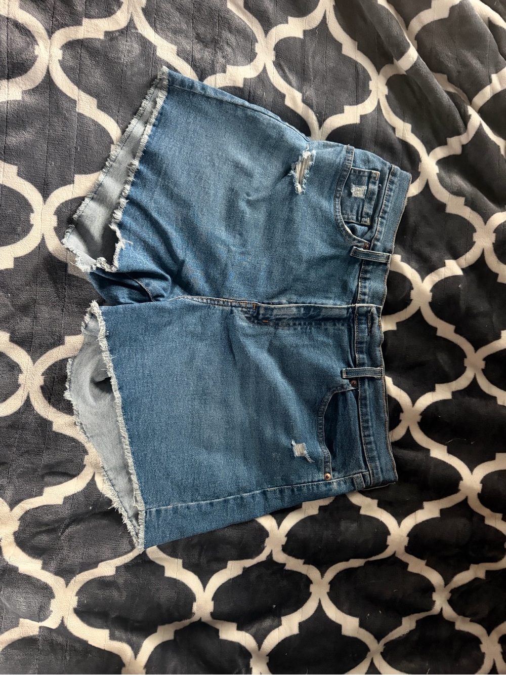Signature by Levi Strauss Distressed Denim Shorts - Blue